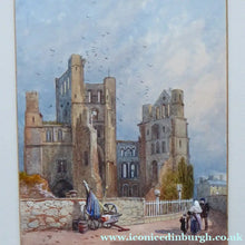 Load image into Gallery viewer, James Burrell Smith (1822 - 1897). View of a Medieval Border Abbey (probably Kelso Abbey). Watercolour (Framed)
