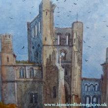 Load image into Gallery viewer, James Burrell Smith (1822 - 1897). View of a Medieval Border Abbey (probably Kelso Abbey). Watercolour (Framed)

