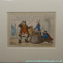 Load image into Gallery viewer, James Gillray Georgian Print. Opening of the Budget 1796
