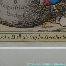 Load image into Gallery viewer, James Gillray Georgian Print. Opening of the Budget 1796
