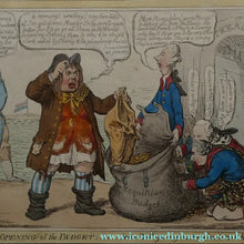 Load image into Gallery viewer, James Gillray Georgian Print. Opening of the Budget 1796
