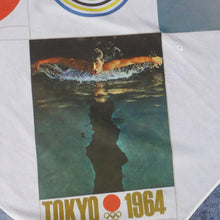 Load image into Gallery viewer, RARE 1960s Olympic Games Souvenir Head Scarf. Genuine Original Toyko Olympic Games 1964. KAMEKURA YUUSAKU Design
