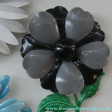 Load image into Gallery viewer, JOB LOT. Three Vintage Metal Painted LARGE Size Daisy Brooches
