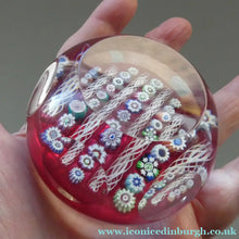 Load image into Gallery viewer, Linear Latticino Twists, Millefiori Canes &amp; Polished Facets. JOHN DEACONS with Thistle Cane
