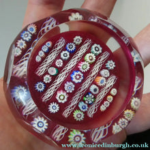 Load image into Gallery viewer, Linear Latticino Twists, Millefiori Canes &amp; Polished Facets. JOHN DEACONS with Thistle Cane
