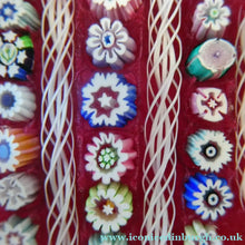 Load image into Gallery viewer, Linear Latticino Twists, Millefiori Canes &amp; Polished Facets. JOHN DEACONS with Thistle Cane
