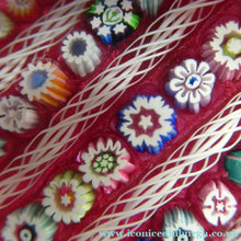 Load image into Gallery viewer, Linear Latticino Twists, Millefiori Canes &amp; Polished Facets. JOHN DEACONS with Thistle Cane
