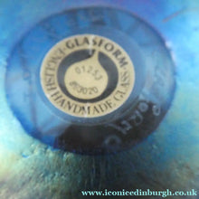 Load image into Gallery viewer, GLASFORM Paperweight by John Ditchfield. Iridescent Lily Pad with Silver Dragonfly Embellishment
