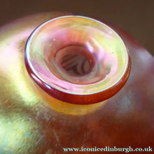 Load image into Gallery viewer, 1980s John Ditchfield Unique Piece Iridescent Glass Vase with Art Nouveau Zebra Trails. Signed
