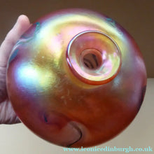 Load image into Gallery viewer, 1980s John Ditchfield Unique Piece Iridescent Glass Vase with Art Nouveau Zebra Trails. Signed
