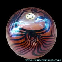 Load image into Gallery viewer, 1980s John Ditchfield Unique Piece Iridescent Glass Vase with Art Nouveau Zebra Trails. Signed
