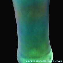 Load image into Gallery viewer, JOHN DITCHFIELD GLASFORM Tall Green Goblet Shaped Vase with Lustres and Feathered Swirls
