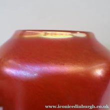 Load image into Gallery viewer, JOHN DITCHFIELD Glasform Tall Vase. Pink with Gold Lustre and Feathered Stripe Trails. Signed and with Paper Label. 8 1/4 inches

