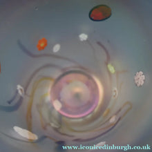 Load image into Gallery viewer, SIGNED John Ditchfield Iridescent Glasform White Iridescent Glass Vase. 6 1/2 INCHES
