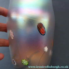 Load image into Gallery viewer, SIGNED John Ditchfield Iridescent Glasform White Iridescent Glass Vase. 6 1/2 INCHES
