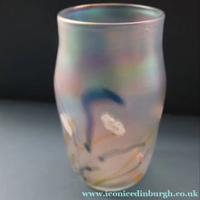 Load image into Gallery viewer, SIGNED John Ditchfield Iridescent Glasform White Iridescent Glass Vase. 6 1/2 INCHES

