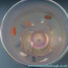 Load image into Gallery viewer, SIGNED John Ditchfield Iridescent Glasform White Iridescent Glass Vase. 6 1/2 INCHES
