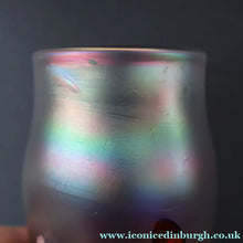 Load image into Gallery viewer, SIGNED John Ditchfield Iridescent Glasform White Iridescent Glass Vase. 6 1/2 INCHES
