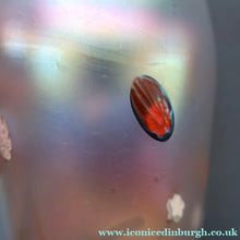 Load image into Gallery viewer, SIGNED John Ditchfield Iridescent Glasform White Iridescent Glass Vase. 6 1/2 INCHES
