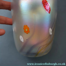 Load image into Gallery viewer, SIGNED John Ditchfield Iridescent Glasform White Iridescent Glass Vase. 6 1/2 INCHES
