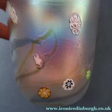 Load image into Gallery viewer, SIGNED John Ditchfield Iridescent Glasform White Iridescent Glass Vase. 6 1/2 INCHES
