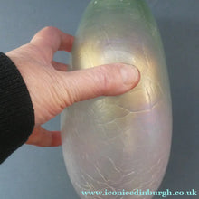 Load image into Gallery viewer, 1983 John Ditchfield Iridescent Glasform Crackle Glass Vase
