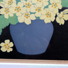 Load image into Gallery viewer, Original 1920s Colour Woodcut by John Hall Thorpe (1874 - 1947) PRIMROSES. Pencil Signed 
