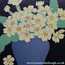 Load image into Gallery viewer, Original 1920s Colour Woodcut by John Hall Thorpe (1874 - 1947) PRIMROSES. Pencil Signed 
