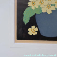 Load image into Gallery viewer, Original 1920s Colour Woodcut by John Hall Thorpe (1874 - 1947) PRIMROSES. Pencil Signed 
