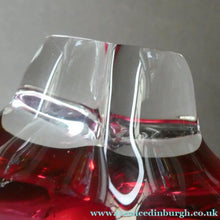 Load image into Gallery viewer, HOSPODKA Chribska. Fine MINIATURE 1960s Pink and Clear Cased Glass Bowl with Wing Details
