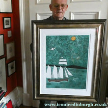 Load image into Gallery viewer, Julian Trevelyan ORIGINAL Etching &amp; Soft Ground Aquatint. SCHOONER. Pencil Signed
