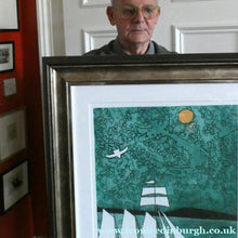 Load image into Gallery viewer, Julian Trevelyan ORIGINAL Etching &amp; Soft Ground Aquatint. SCHOONER. Pencil Signed
