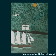 Load image into Gallery viewer, Julian Trevelyan ORIGINAL Etching &amp; Soft Ground Aquatint (1981). SCHOONER. Pencil Signed
