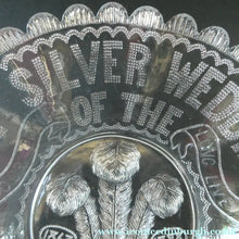 Load image into Gallery viewer, Edward VII Pressed Glass Bowl. British Royalty Silver Wedding 1880s
