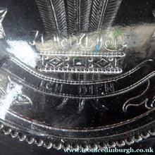 Load image into Gallery viewer, King Edward VII Silver Wedding Clear Pressed Glass Dish. 1863 - 1888. 8 1/2 inches
