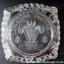 Load image into Gallery viewer, King Edward VII Silver Wedding Clear Pressed Glass Dish. 1863 - 1888. 8 1/2 inches
