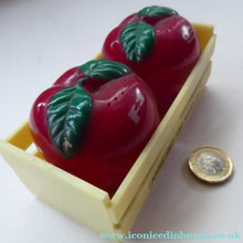 Load image into Gallery viewer, KITSCH 1960s Plastic Red Apples in a Basket Plastic Salt and Pepper Set
