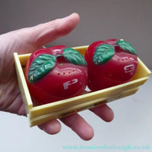 Load image into Gallery viewer, KITSCH 1960s Plastic Red Apples in a Basket Plastic Salt and Pepper Set
