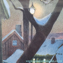 Load image into Gallery viewer, KJELL THORJUSSEN (b. 1942). Vintage Norwegian Lithograph. Winter Scene: Damstredet. Signed and dated 1987
