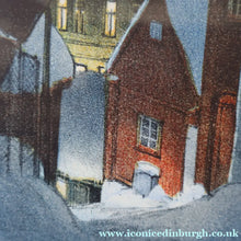 Load image into Gallery viewer, KJELL THORJUSSEN (b. 1942). Vintage Norwegian Lithograph. Winter Scene: Damstredet. Signed and dated 1987

