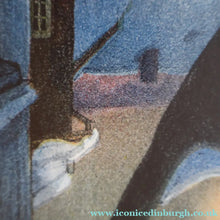 Load image into Gallery viewer, KJELL THORJUSSEN (b. 1942). Vintage Norwegian Lithograph. Winter Scene: Damstredet. Signed and dated 1987
