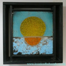 Load image into Gallery viewer, Monica Backtrom Frozen Landscape Plaque for Kosta Boda. Setting Sun (in wooden frame)
