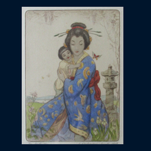 Load image into Gallery viewer, Robert Herdman Smith (1879 - 1945). Fabulous Pencil Signed Colour Etching Entitled "The Butterfly"
