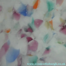 Load image into Gallery viewer, LARGE 1930s Glass Hanging Goldfish Bowl or Flycatcher Lampshade. Opaque Glass with Tutti Frutti Splatters
