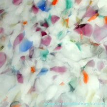 Load image into Gallery viewer, LARGE 1930s Glass Hanging Goldfish Bowl or Flycatcher Lampshade. Opaque Glass with Tutti Frutti Splatters
