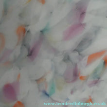 Load image into Gallery viewer, LARGE 1930s Glass Hanging Goldfish Bowl or Flycatcher Lampshade. Opaque Glass with Tutti Frutti Splatters
