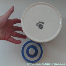 Load image into Gallery viewer, LARGE 1930s TG Green CORNISHWARE Lidded Storage Jar for FLOUR: 7 Inches in Height. Black Shield Mark
