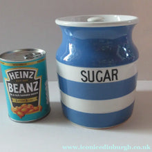 Load image into Gallery viewer, Large 1930s Cornishware Storage Jar: Sugar
