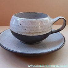 Load image into Gallery viewer, Vintage DANISH Ditlev Keramik. Pair of Miniature or Demi-Tasse Stoneware Coffee Cups; 1960s
