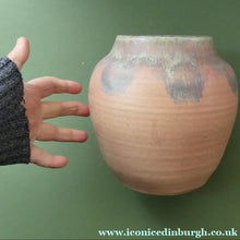 Load image into Gallery viewer, 1940s British Art Pottery Upchurch Vase Pink and Grey Colour

